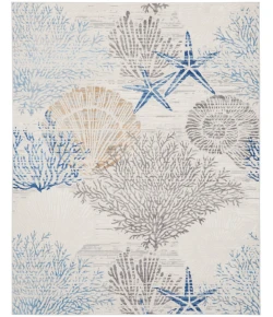 Nourison Home Seaside SDS04 Ivory Grey Blue 9 ft. X 12 ft. Area Rug