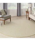 Nourison Home Courtyard Tan COU01 5ft. x Round Round Rug