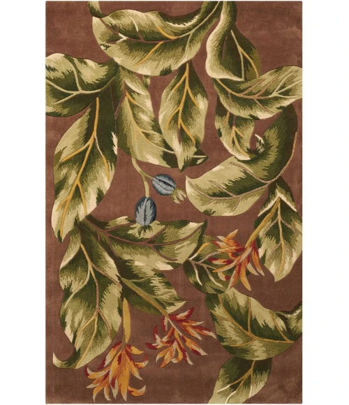 Nourison Home Tropics Brown TS02 8ft. x 11ft. Rect. Rug