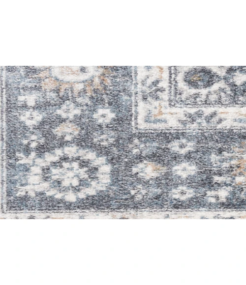 Nourison Astra Machine Washable Dark Blue ASW16 6 ft. 7 in. X 9 ft. Rectangle Rug