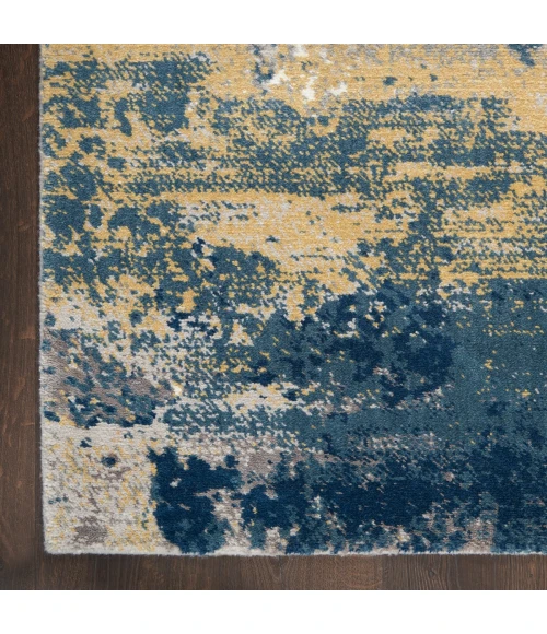 Nourison Twilight Area Rug TWI22 Navy Gold 8'6" x 11'6"