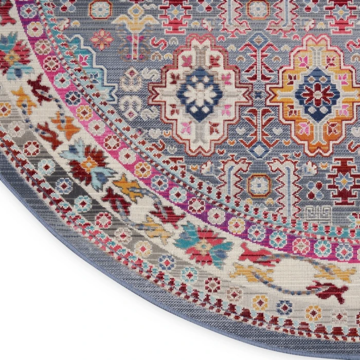 Nourison Vintage Kashan Area Rug VKA05-Grey/Multi