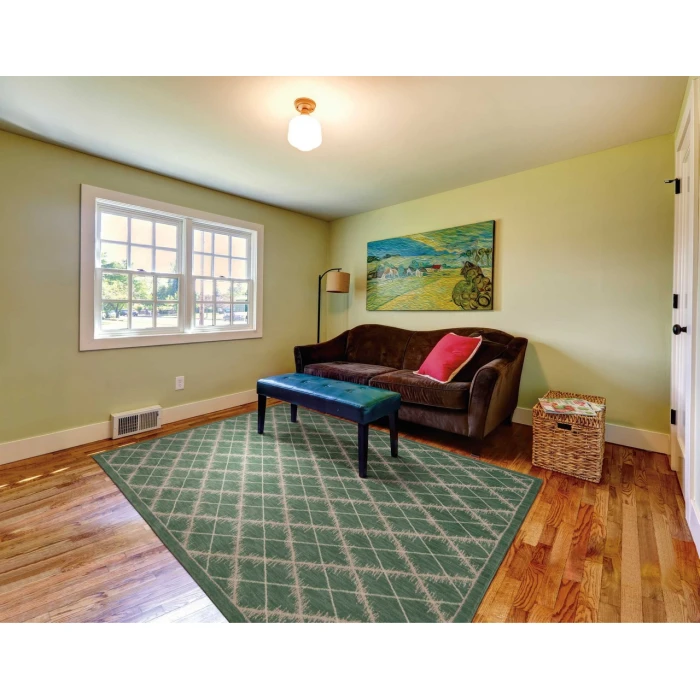 Nourison Home Tranquility Light Green TNQ01 5ft.3in. x 7ft.5in. Rect. Rug