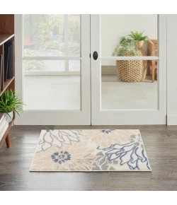 Nourison Home Passion PSN17 Ivory Grey Blue 1 ft. 10 in. X 2 ft. 10 in. Area Rug