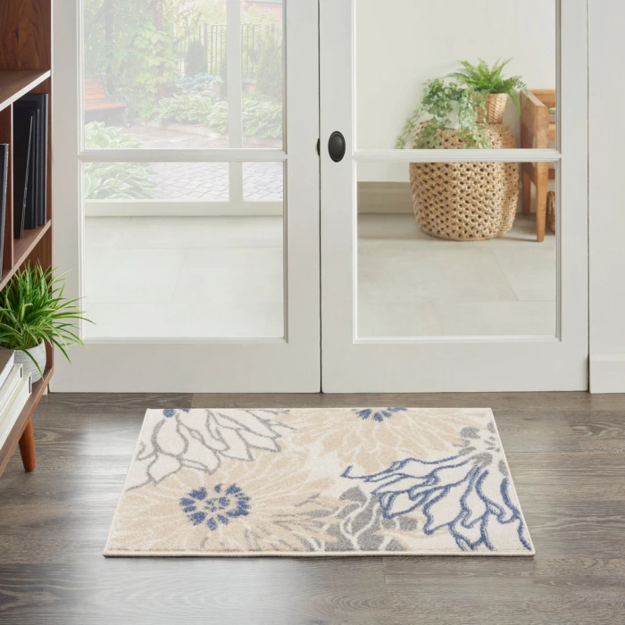 Nourison Passion Area Rug PSN17 Ivory Grey Blue