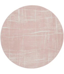 Nourison Home Whimsicle WHS09 Pink Ivory 5 ft. Round Area Rug
