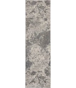 Michael Amini MA90 Uptown UPT02 Ivory/Grey 2 ft. 2 in. X 7 ft. 6 in. Area Rug