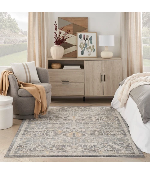 Nourison Lynx Navy Multicolor LNX02 5 ft. X 8 ft. Rect. Rug