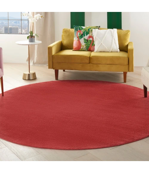 Nourison Essentials Brick Red Area Rug NRE01-Brick Red