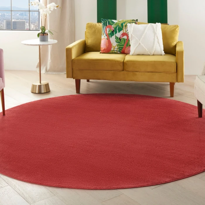 Nourison Essentials Brick Red Area Rug NRE01-Brick Red