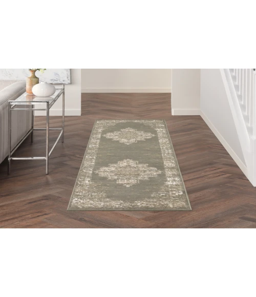 Nourison Grafix Olive GRF14 2 ft. 3 in. X 7 ft. 6 in. Rectangle Rug
