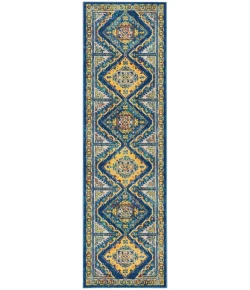 Nourison Home Allur ALR02 Navy Multicolor 2 ft. 3 in. X 7 ft. 6 in. Area Rug