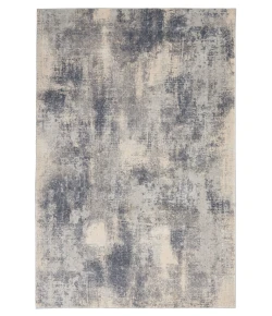 Nourison Home Rustic Textures RUS02 Blue Ivory 3 ft. 11 in. X 5 ft. 11 in. Area Rug