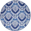 Nourison Home Whimsicle WHS01 Blue 5 ft. Round Area Rug