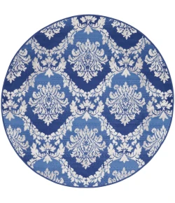 Nourison Home Whimsicle WHS01 Blue 5 ft. Round Area Rug