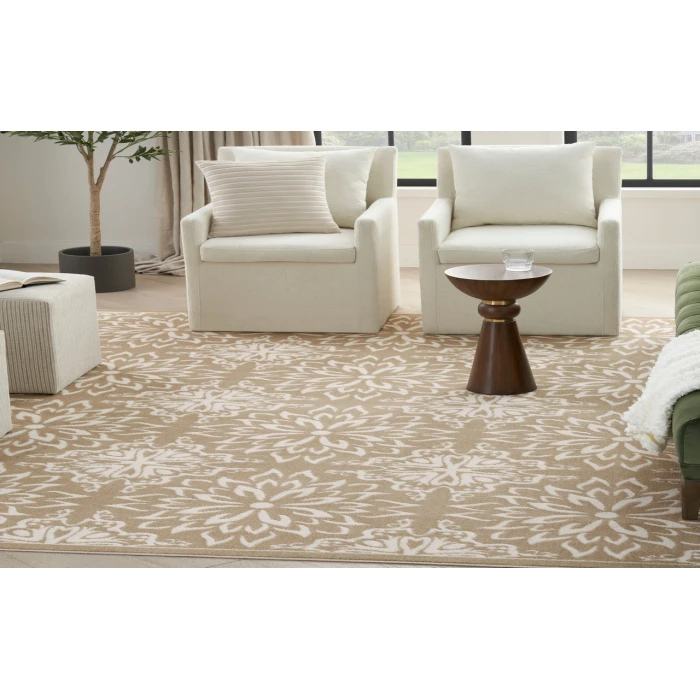 Nourison Jubilant Taupe JUB06 4 ft. X 6 ft. Rectangle Rug