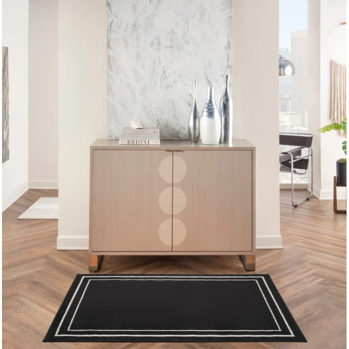 Nourison Nourison Essentials Area Rug NRE02 Black Ivory