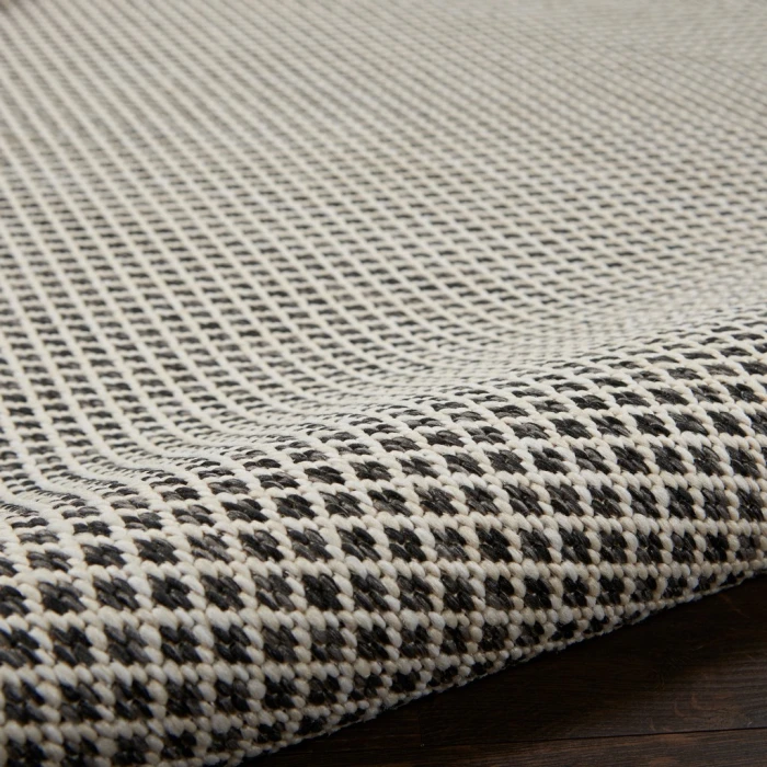 Nourison Courtyard Area Rug COU01-Ivory Charcoal