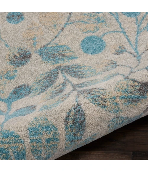 Nourison Tranquil Area Rug TRA03-Ivory/Turquoise