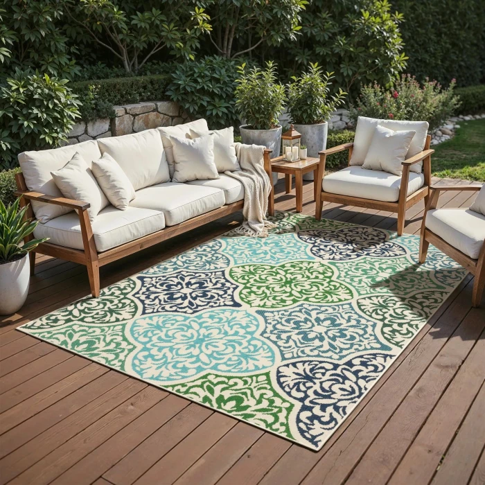 Oriental Weavers MERIDIAN Blue 4266L 7ft.10in. X 10ft.10in. Rect. Rug