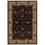 Oriental Weavers Ariana 311K3 Black/ Ivory Area Rug 4 ft. X 6 ft. Rectangle