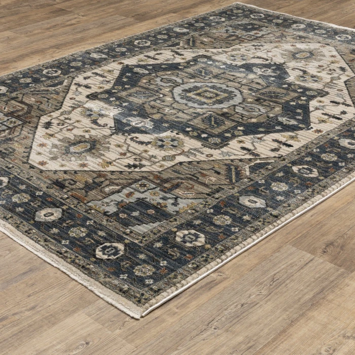 Oriental Weavers ELIANA Blue ELI05 6ft. 7in. X 9ft. 6in. Rect. Rug