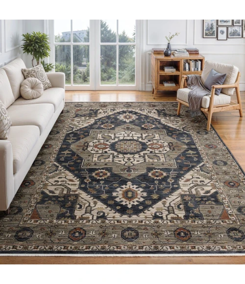 Oriental Weavers ELIANA Brown ELI07 6ft. 7in. X 9ft. 6in. Rect. Rug
