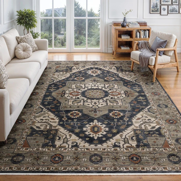 Oriental Weavers ELIANA Brown ELI07 9ft.10in. X 12ft.10in. Rect. Rug