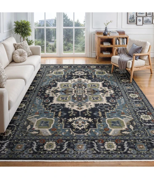 Oriental Weavers ELIANA Blue ELI09 3ft. 3in. X 5ft. Rect. Rug