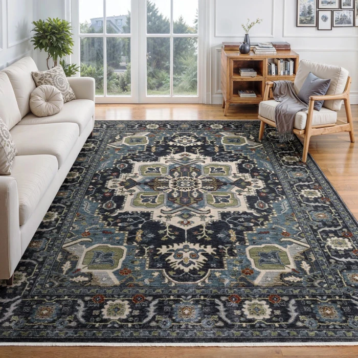 Oriental Weavers ELIANA Blue ELI09 9ft.10in. X 12ft.10in. Rect. Rug