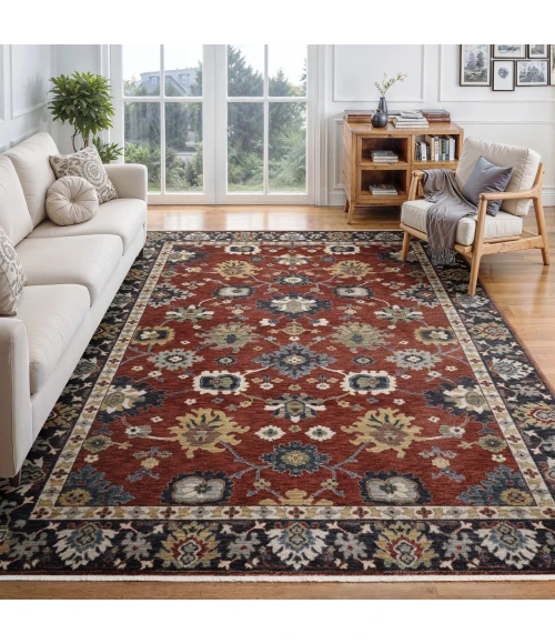 Oriental Weavers ELIANA Red ELI12 6ft. 7in. X 9ft. 6in. Rect. Rug