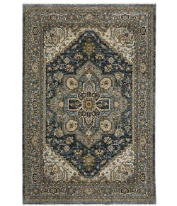 Oriental Weavers Aberdeen 1144Q Blue/ Blue Area Rug 2 ft. 3 in. X 7 ft. 6 in. Runner