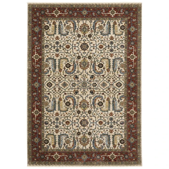 Oriental Weavers Area Rug Aberdeen 144D1 Ivory 6' 7" X  9' 6"