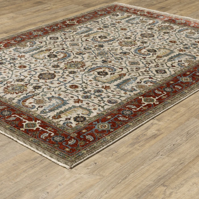 Oriental Weavers Area Rug Aberdeen 144D1 Ivory 6' 7" X  9' 6"