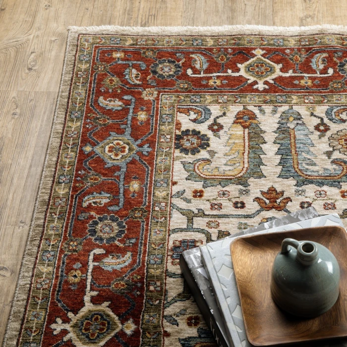 Oriental Weavers Area Rug Aberdeen 144D1 Ivory 6' 7" X  9' 6"