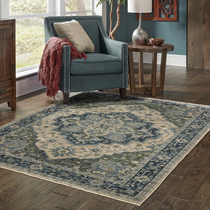 Oriental Weavers ABERDEEN Blue 51G 7ft.10in. Round Rug