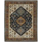 Oriental Weavers Aberdeen 005W1 Blue/ Multi Area Rug 6 ft. 7 in. X 9 ft. 6 in. Rectangle