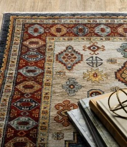 Oriental Weavers Aberdeen 005W1 Blue/ Multi Area Rug 5 ft. 3 in. X 7 ft. 6 in. Rectangle