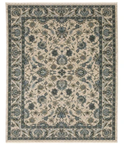 Oriental Weavers Aberdeen 70I Beige/ Blue 2 Ft. X 3 Ft. Rectangle Rug