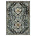 Oriental Weavers Aberdeen 7150B Blue/ Gold Area Rug 6 ft. 7 in. X 9 ft. 6 in. Rectangle