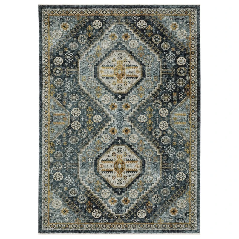 Oriental Weavers Area Rug Aberdeen 7150B Blue 6' 7" X  9' 6"