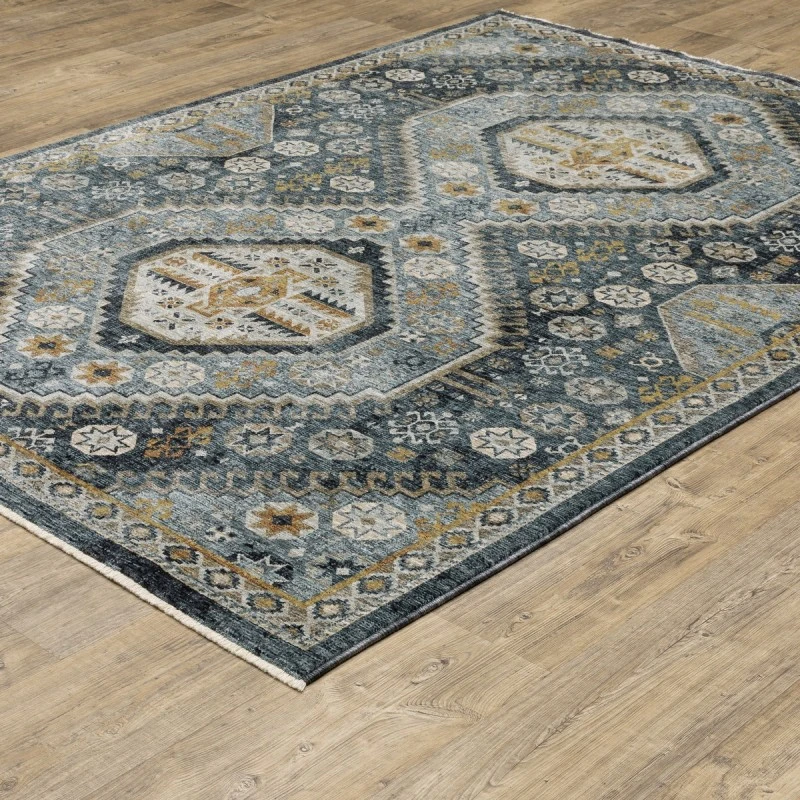 Oriental Weavers Area Rug Aberdeen 7150B Blue 6' 7" X  9' 6"