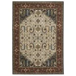 Oriental Weavers Aberdeen 752W1 Ivory/ Red Area Rug 7 ft. 10 in. X 10 ft. 10 in. Rectangle