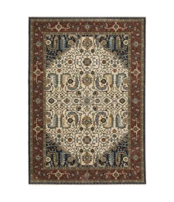 Oriental Weavers Aberdeen 752W1 Ivory/ Red Area Rug 9 ft. 10 in. X 12 ft. 10 in. Rectangle