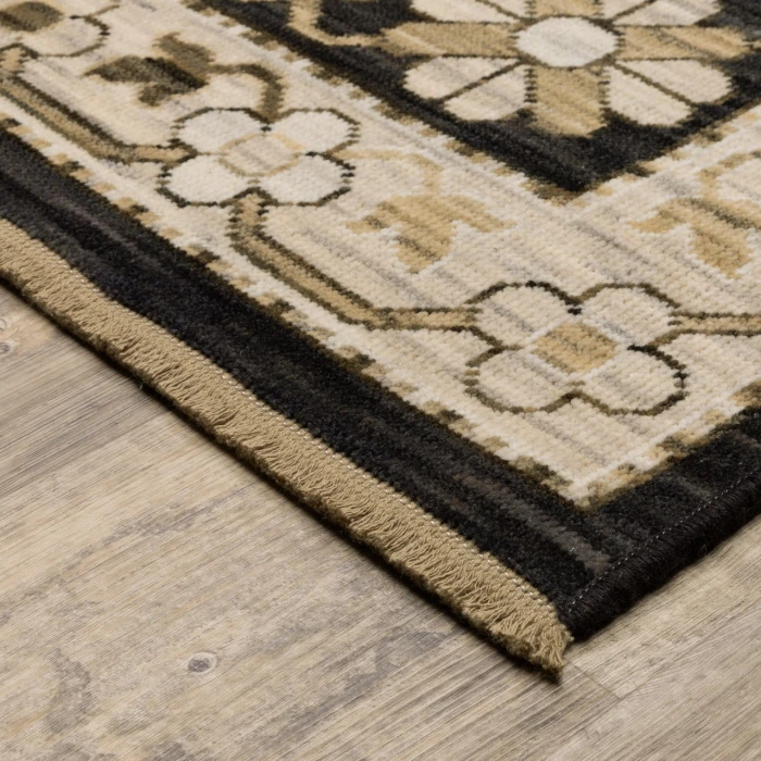 Oriental Weavers ACACIA Black ACA10 7ft.10in. X 10ft.10in. Rect. Rug