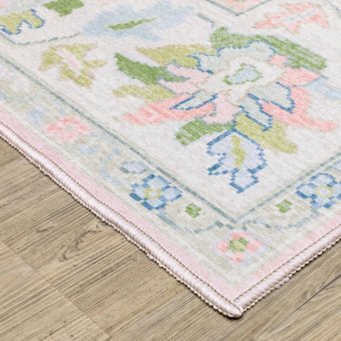 Oriental Weavers ADDISON Pink ADD04 5ft. X 7ft. Rect. Rug