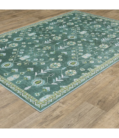 Oriental Weavers ADDISON Teal ADD08 3ft. 3in. X 5ft. Rect. Rug