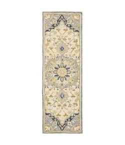 Oriental Weavers Alfresco 28402 Blue/ Ivory Area Rug 2 ft. 6 in. X 8 ft. Runner