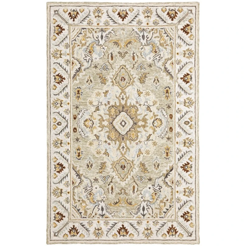 Oriental Weavers Area Rug Alfresco 28403 Ivory 5' X  8'