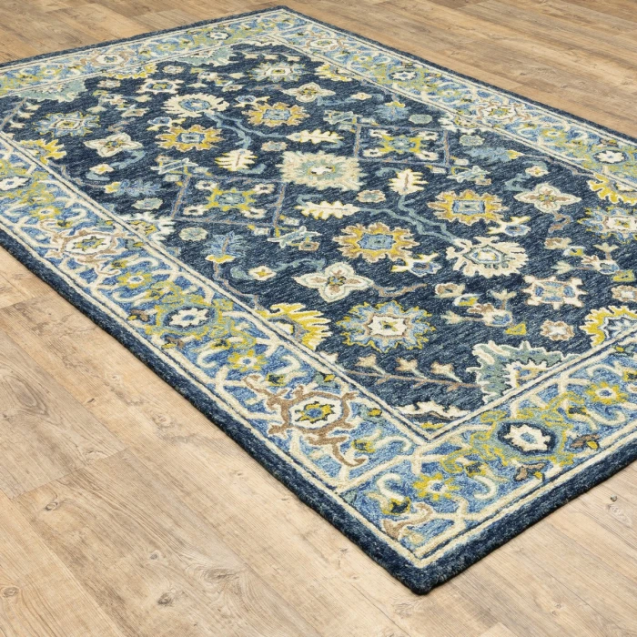 Oriental Weavers Area Rug Alfresco 28405 Navy 5' X  8'